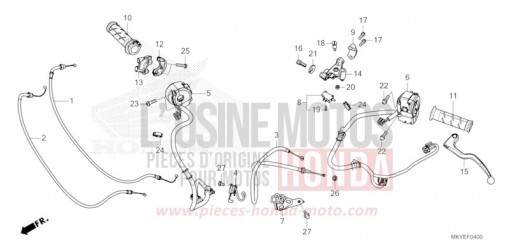 HANDLE LEVER/SWITCH/CABLE (CB650RA/CB650RAC) CB650RACR de 2024